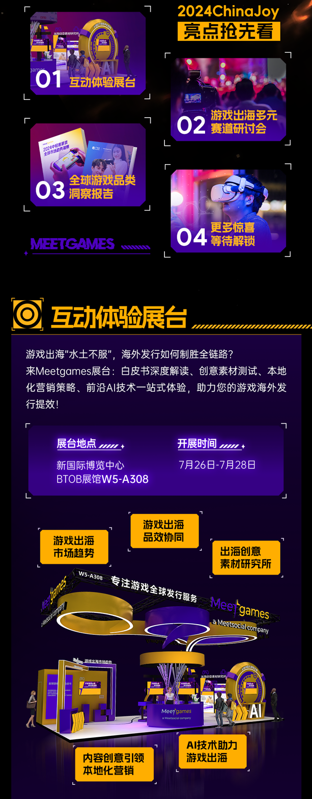 游戏出海企业服务平台Meetgames亮相ChinaJoy，出海游戏发行亮点抢先看